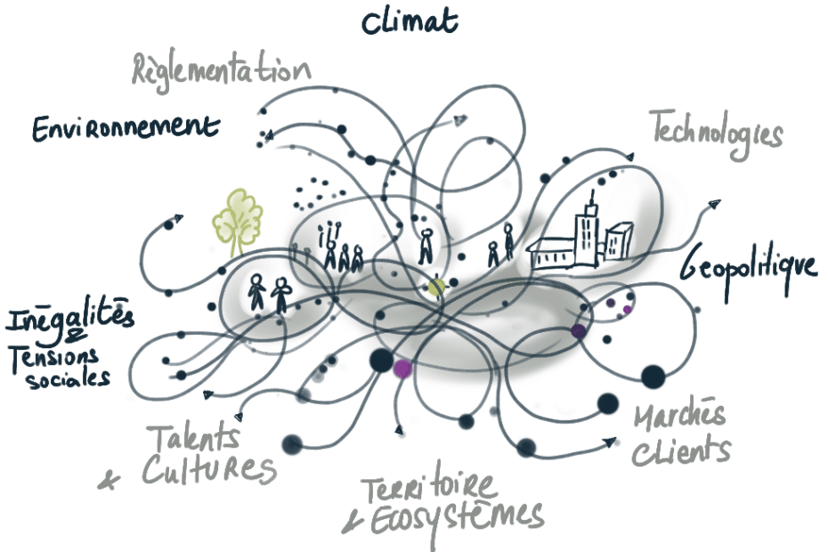 Transformations interdépendantes autour d’une organisation