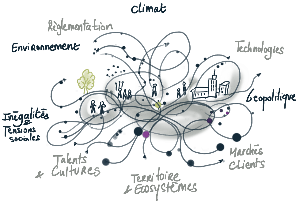Transformations interdépendantes autour d’une organisation